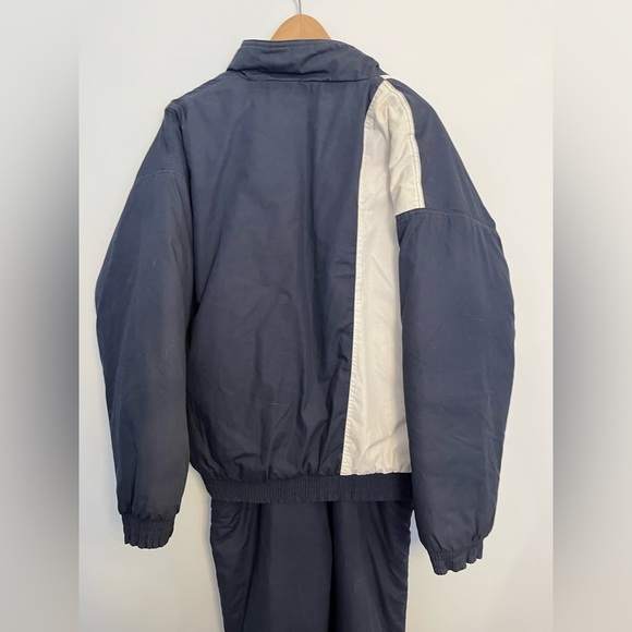 Vintage Etirel Blue White Ski Suit Snowsuit Skidoo Set Size 44 - Picture 3 of 7